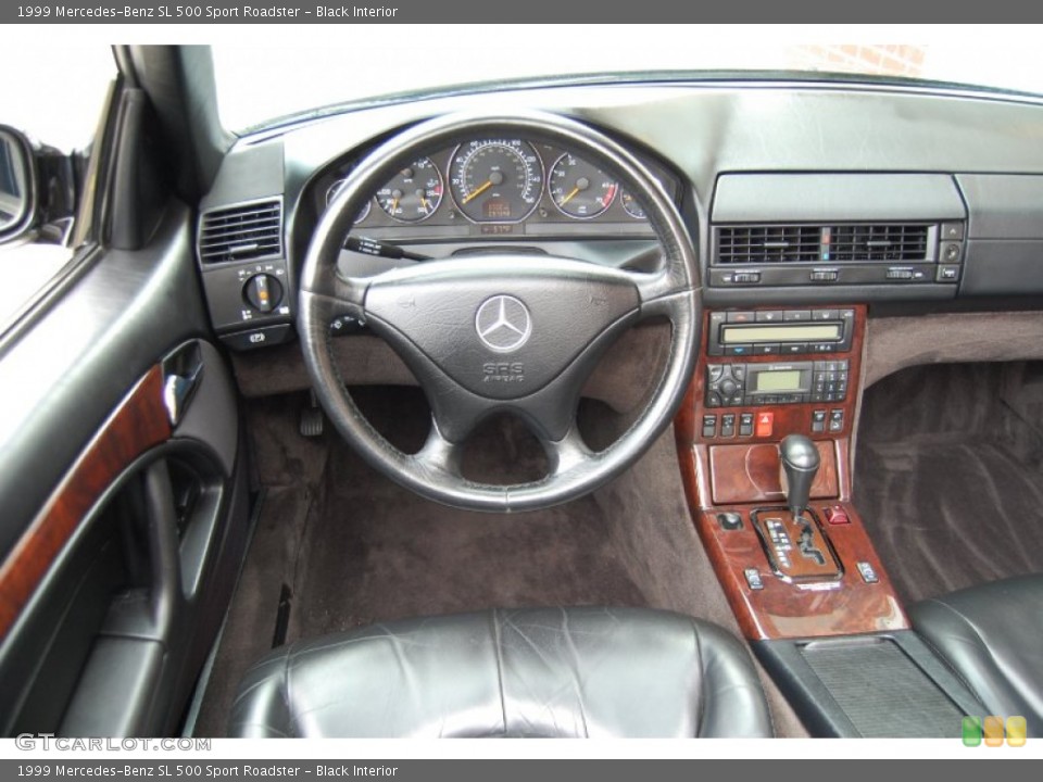 Black Interior Dashboard for the 1999 Mercedes-Benz SL 500 Sport Roadster #78217276
