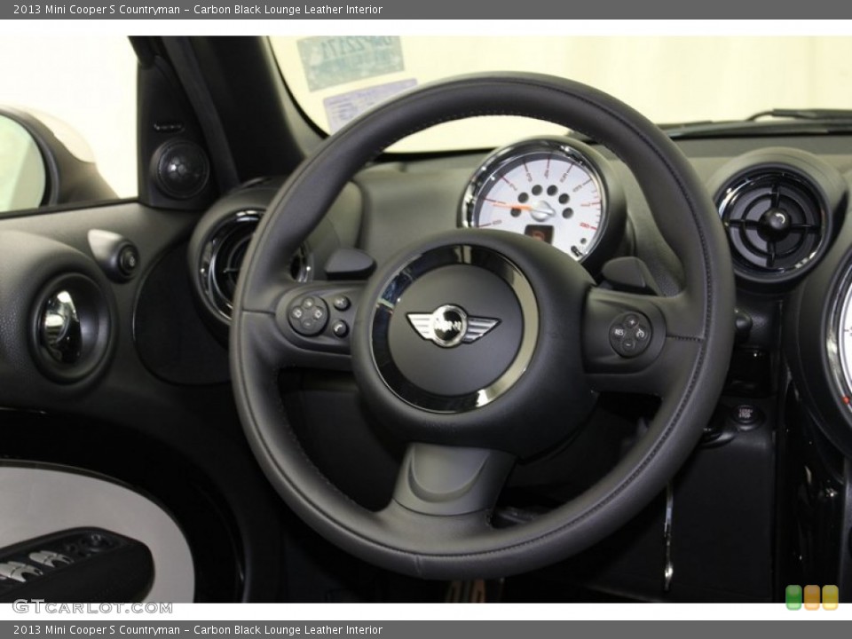 Carbon Black Lounge Leather Interior Steering Wheel for the 2013 Mini Cooper S Countryman #78217378
