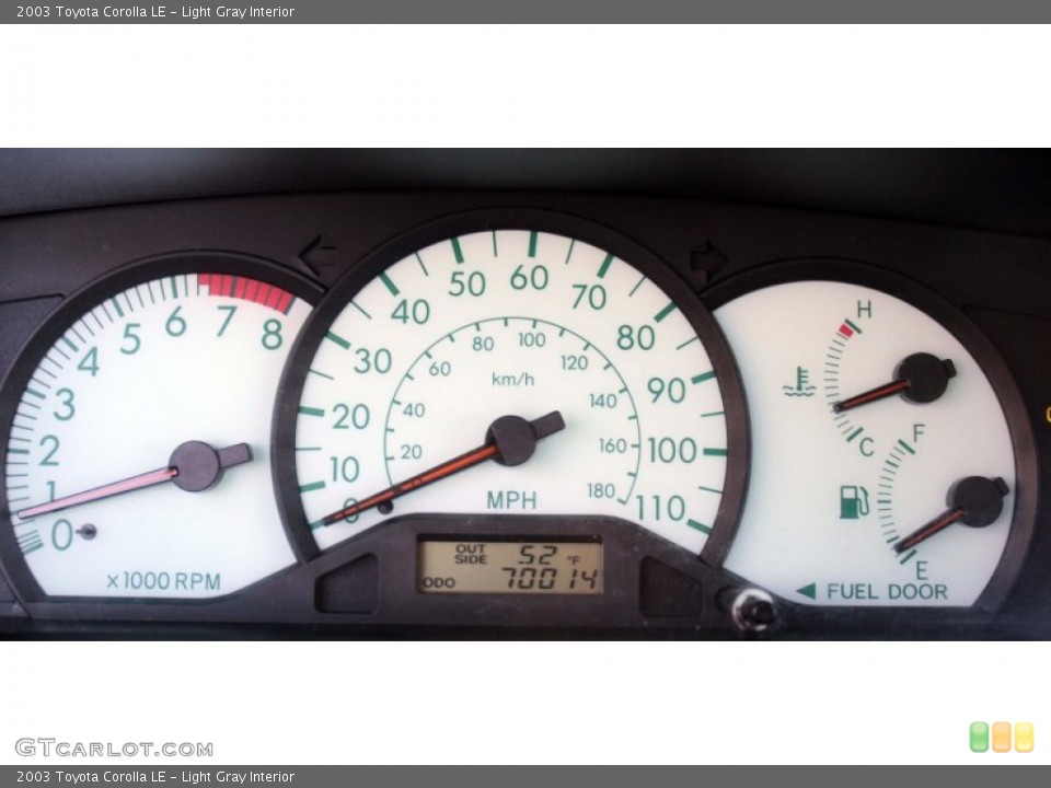 Light Gray Interior Gauges for the 2003 Toyota Corolla LE #78218032