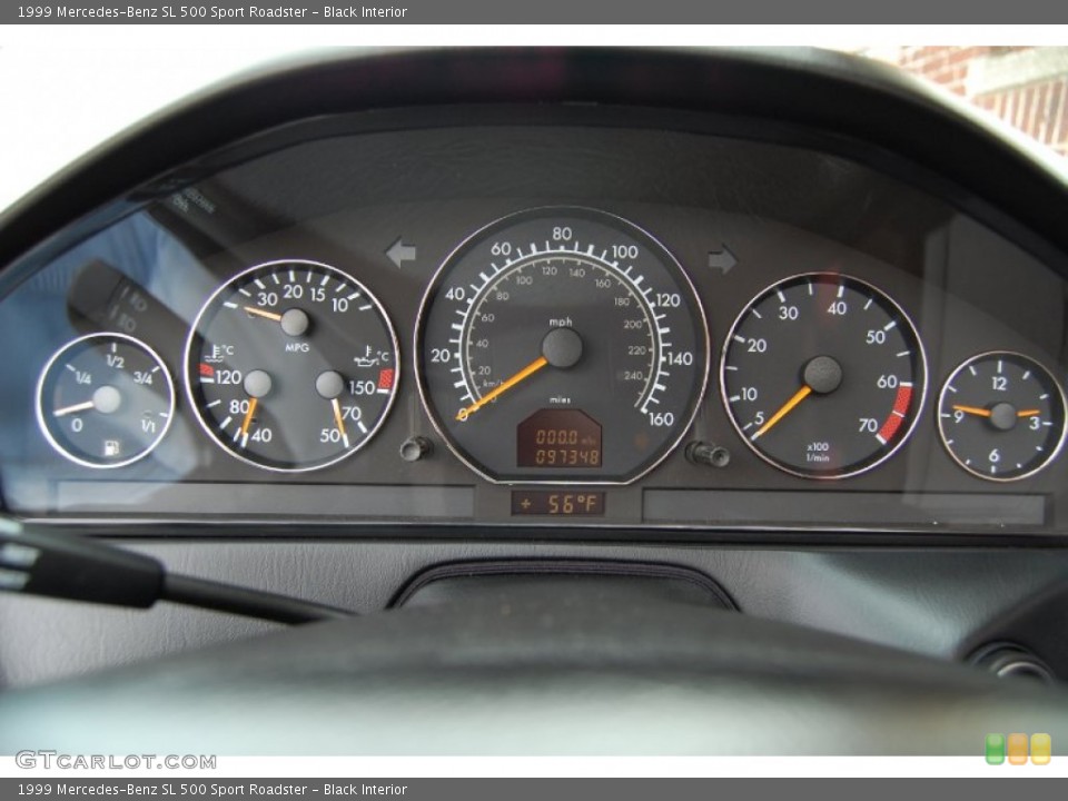 Black Interior Gauges for the 1999 Mercedes-Benz SL 500 Sport Roadster #78218212