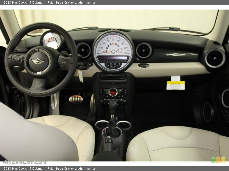 Polar Beige Gravity Leather Interior Dashboard for the 2013 Mini Cooper S Clubman #78218733