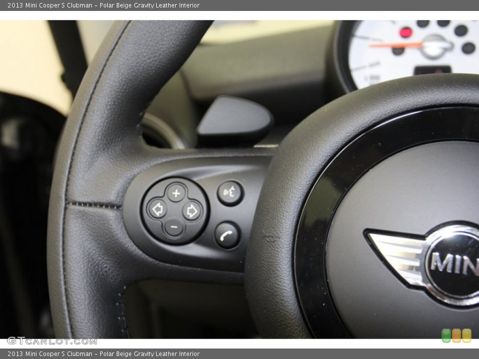 Polar Beige Gravity Leather Interior Controls for the 2013 Mini Cooper S Clubman #78219074