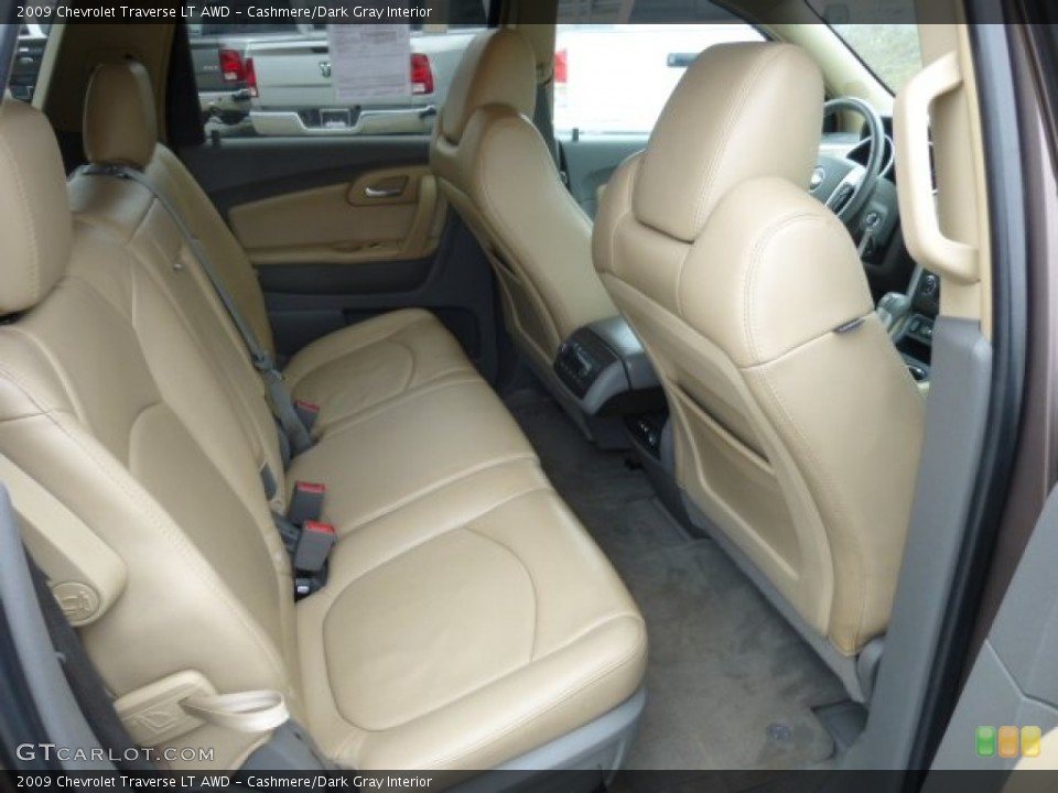 Cashmere/Dark Gray Interior Rear Seat for the 2009 Chevrolet Traverse LT AWD #78219105