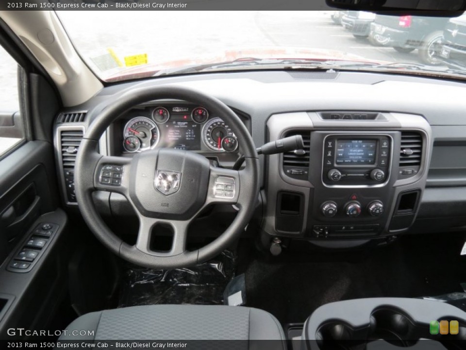 Black/Diesel Gray Interior Dashboard for the 2013 Ram 1500 Express Crew Cab #78219760