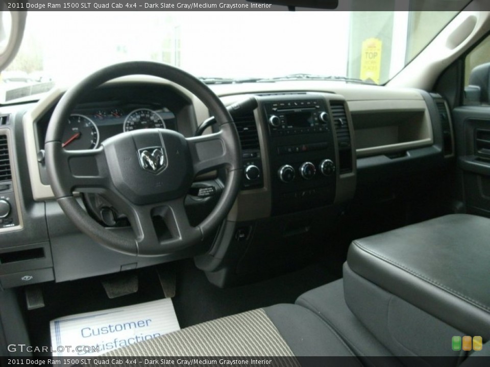 Dark Slate Gray/Medium Graystone Interior Dashboard for the 2011 Dodge Ram 1500 SLT Quad Cab 4x4 #78220196