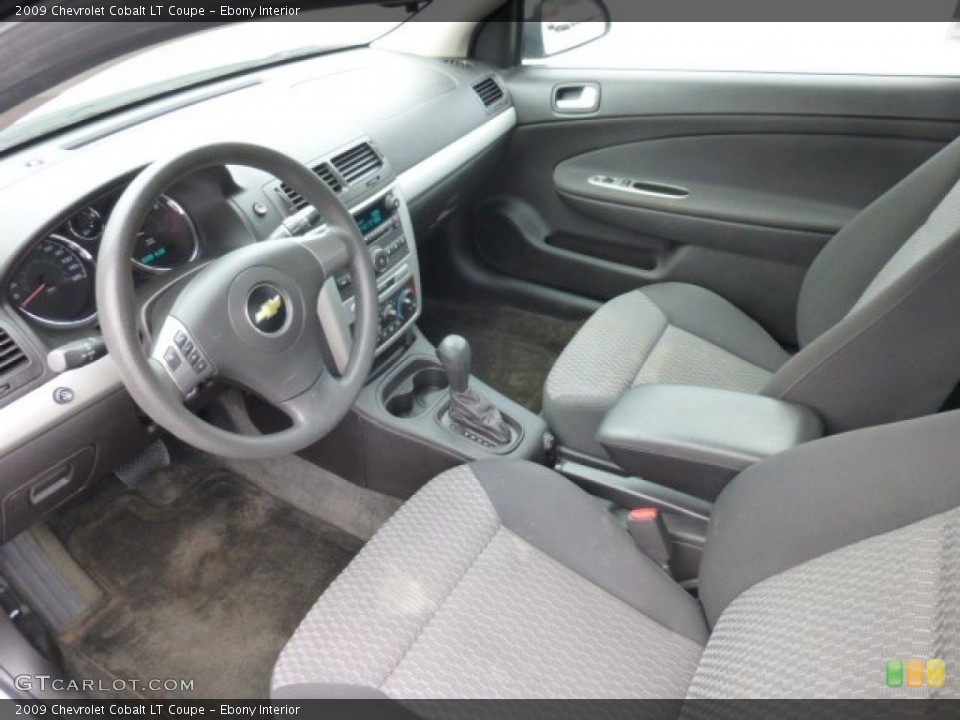Ebony Interior Prime Interior for the 2009 Chevrolet Cobalt LT Coupe #78220623