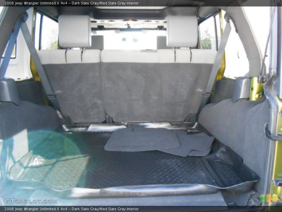 Dark Slate Gray/Med Slate Gray Interior Trunk for the 2008 Jeep Wrangler Unlimited X 4x4 #78222025