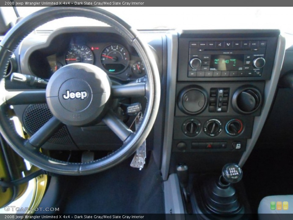 Dark Slate Gray/Med Slate Gray Interior Dashboard for the 2008 Jeep Wrangler Unlimited X 4x4 #78222148