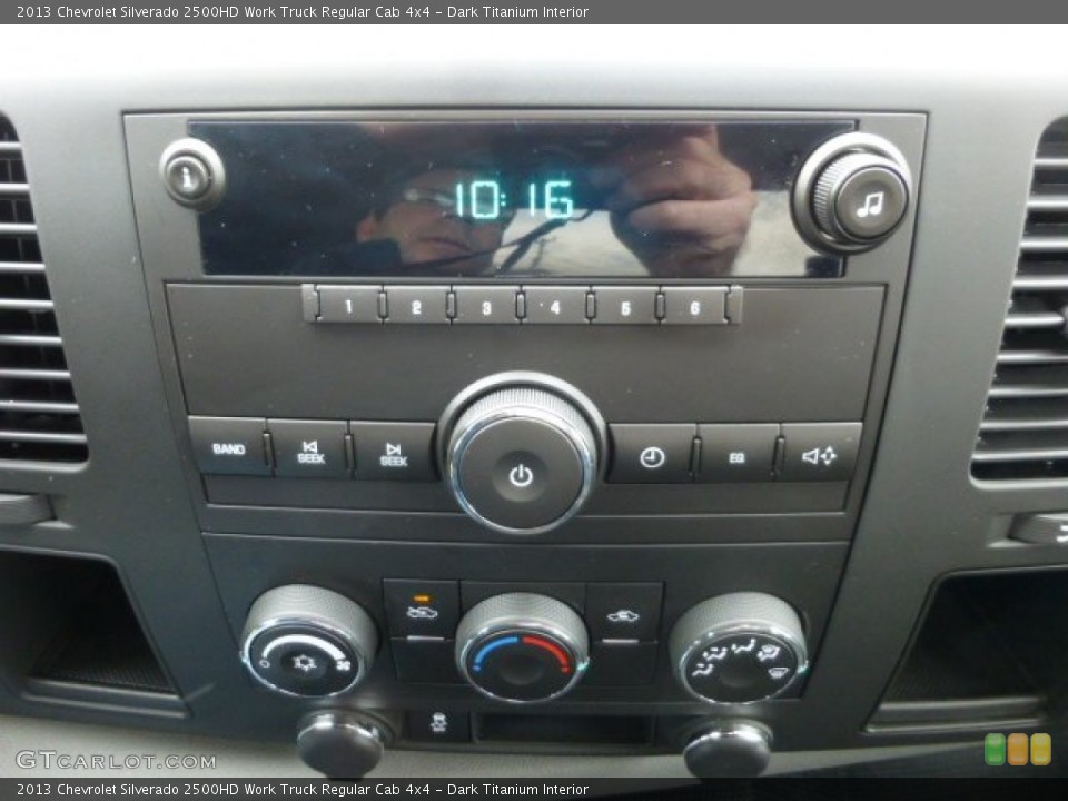 Dark Titanium Interior Controls for the 2013 Chevrolet Silverado 2500HD Work Truck Regular Cab 4x4 #78222849