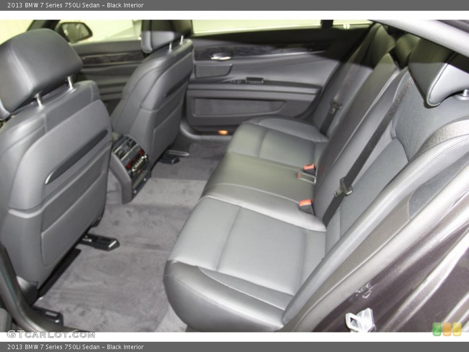 Black Interior Rear Seat for the 2013 BMW 7 Series 750Li Sedan #78222883