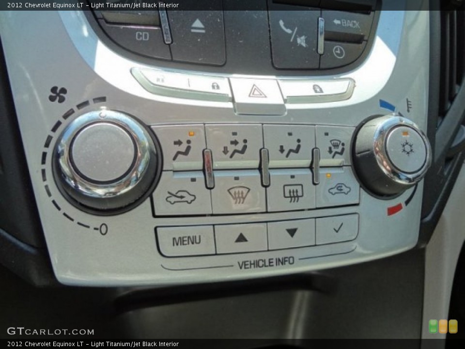 Light Titanium/Jet Black Interior Controls for the 2012 Chevrolet Equinox LT #78222901