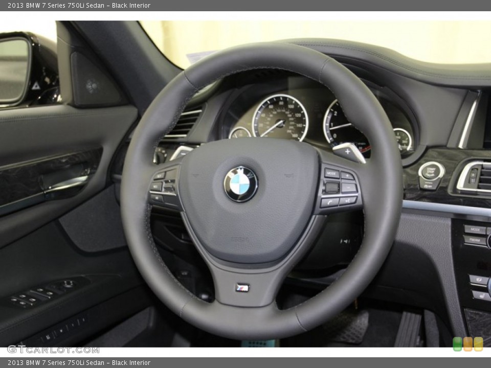 Black Interior Steering Wheel for the 2013 BMW 7 Series 750Li Sedan #78223259