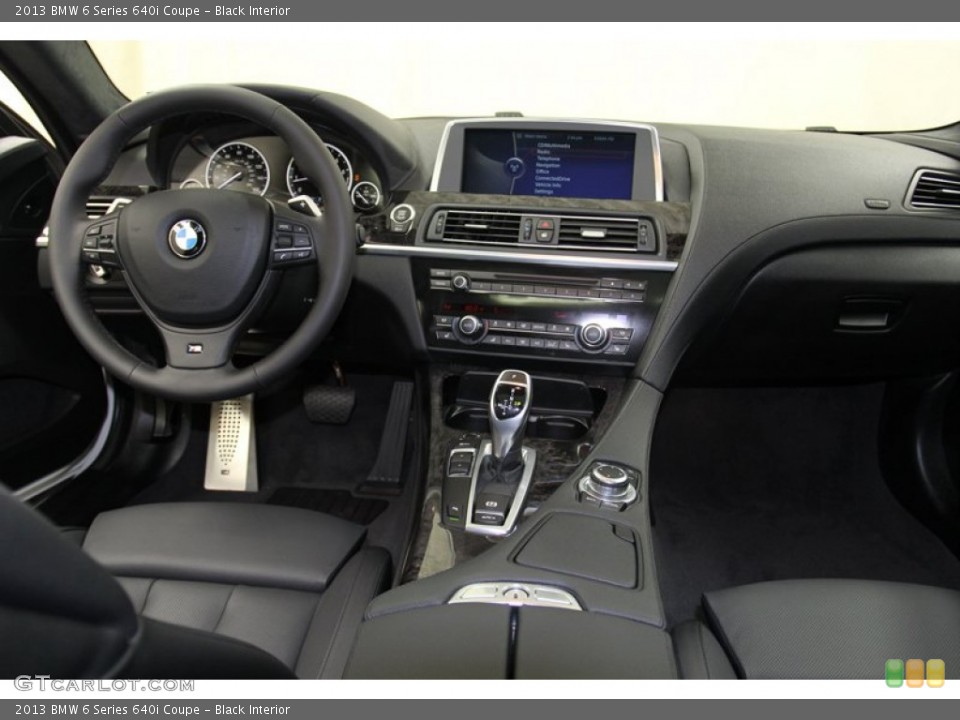 Black Interior Dashboard for the 2013 BMW 6 Series 640i Coupe #78223408