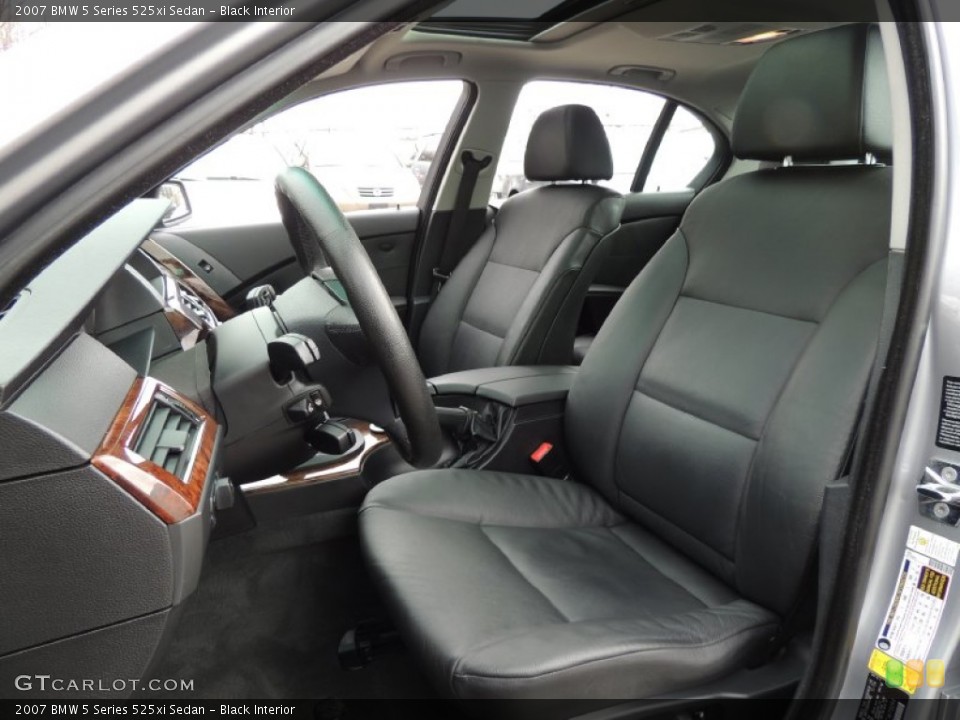Black Interior Front Seat for the 2007 BMW 5 Series 525xi Sedan #78223621
