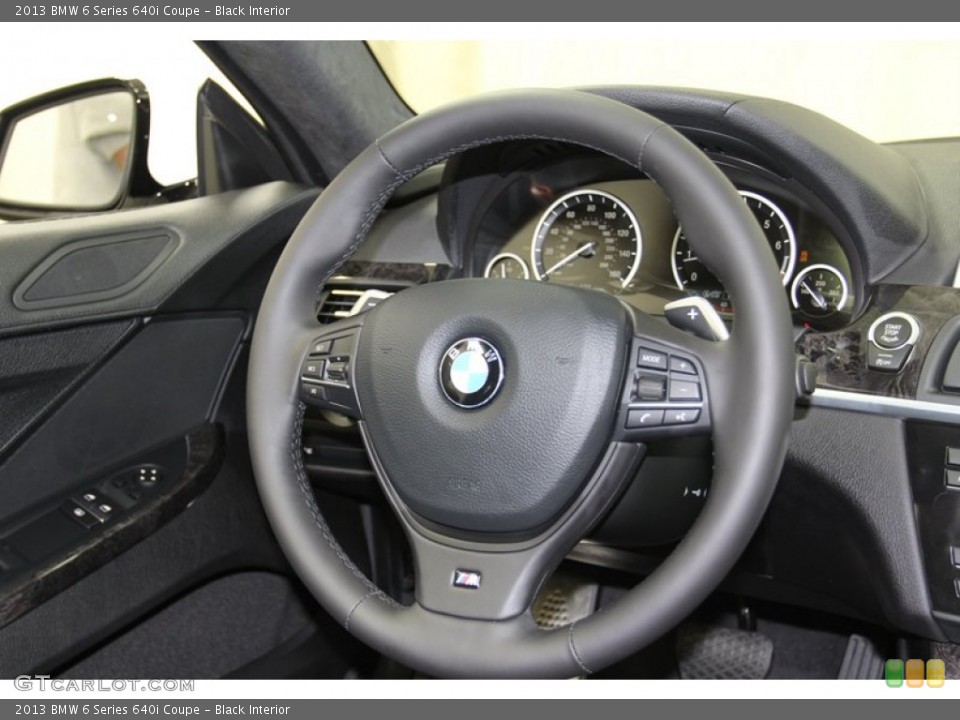 Black Interior Steering Wheel for the 2013 BMW 6 Series 640i Coupe #78223849