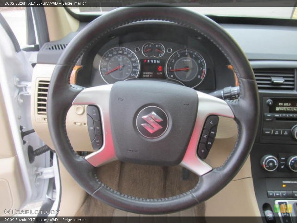Beige Interior Steering Wheel for the 2009 Suzuki XL7 Luxury AWD #78224383