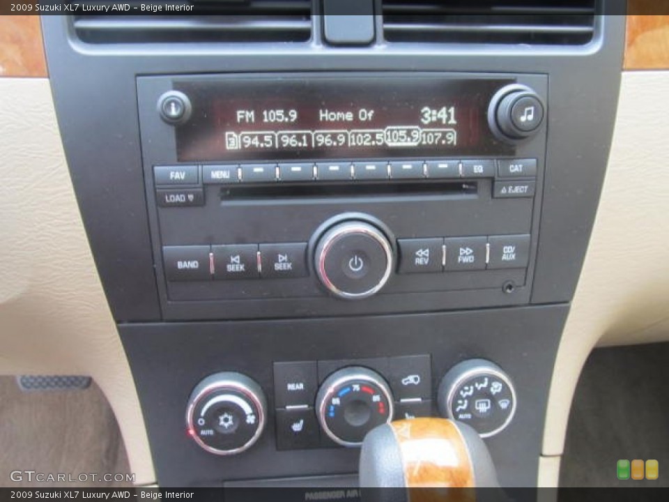 Beige Interior Controls for the 2009 Suzuki XL7 Luxury AWD #78224407