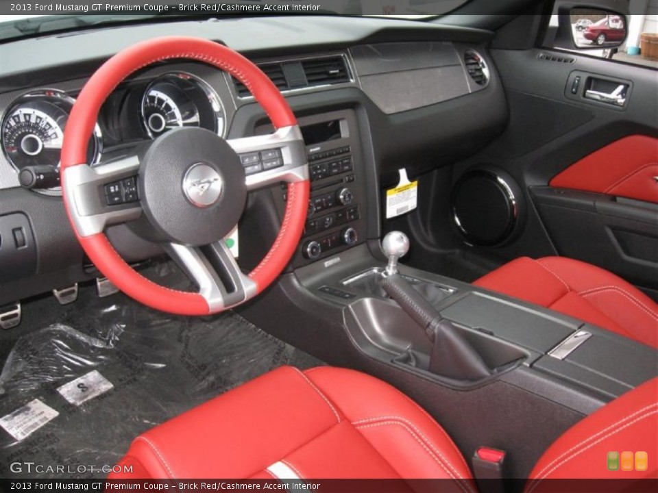 Brick Red/Cashmere Accent Interior Photo for the 2013 Ford Mustang GT Premium Coupe #78225277