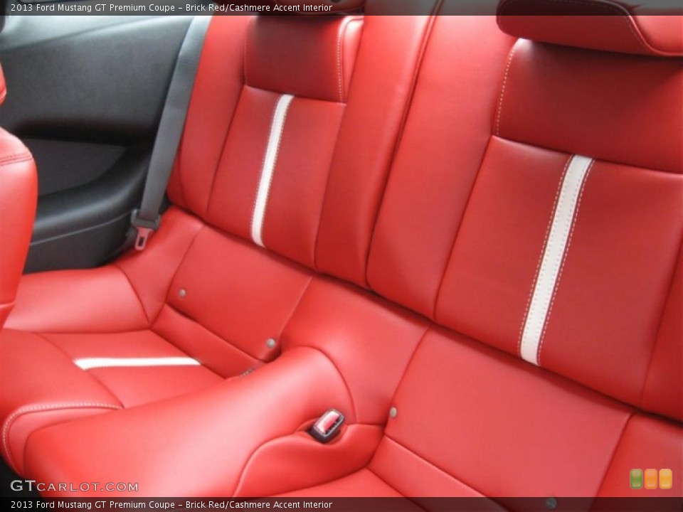 Brick Red/Cashmere Accent Interior Rear Seat for the 2013 Ford Mustang GT Premium Coupe #78225320