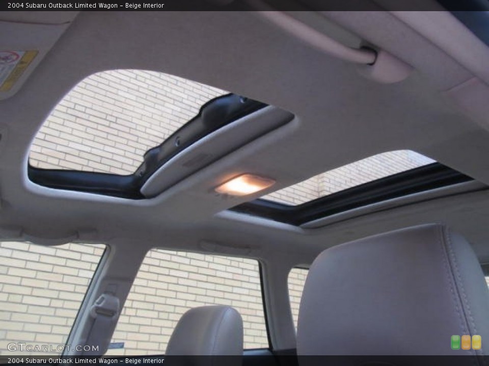 Beige Interior Sunroof for the 2004 Subaru Outback Limited Wagon #78225790