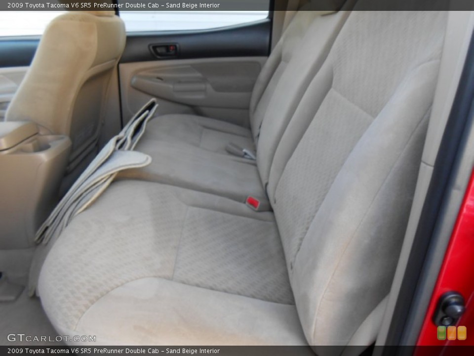 Sand Beige Interior Rear Seat for the 2009 Toyota Tacoma V6 SR5 PreRunner Double Cab #78226039