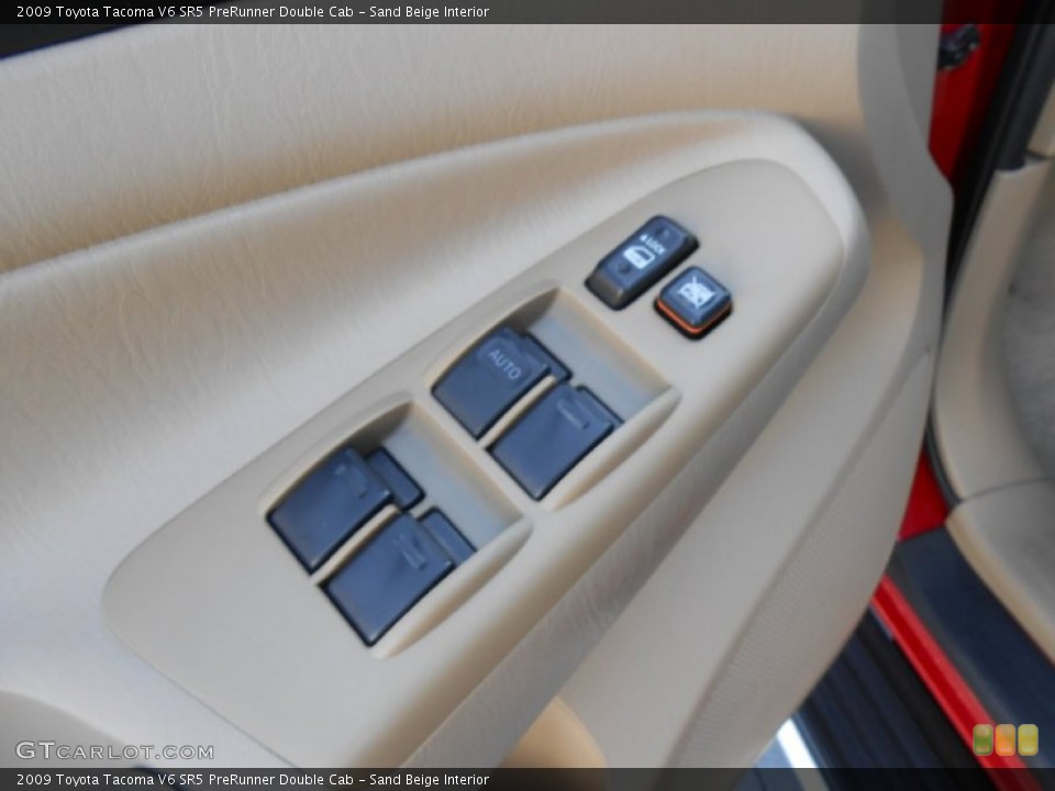 Sand Beige Interior Controls for the 2009 Toyota Tacoma V6 SR5 PreRunner Double Cab #78226087