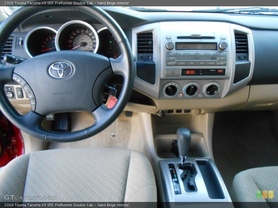 Sand Beige Interior Dashboard for the 2009 Toyota Tacoma V6 SR5 PreRunner Double Cab #78226161