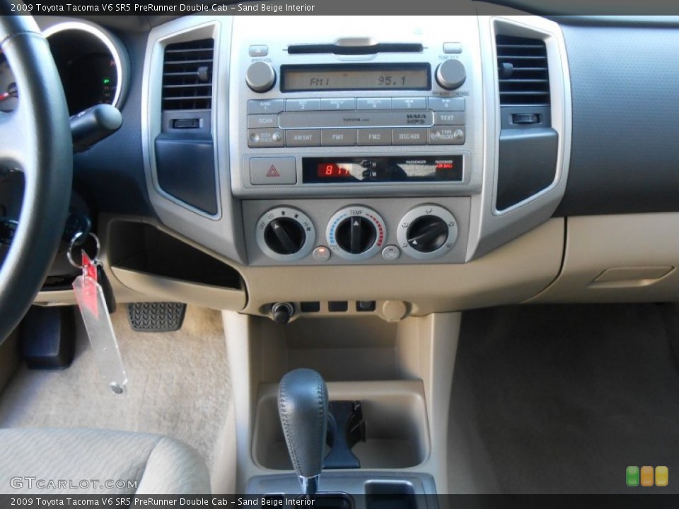 Sand Beige Interior Controls for the 2009 Toyota Tacoma V6 SR5 PreRunner Double Cab #78226187