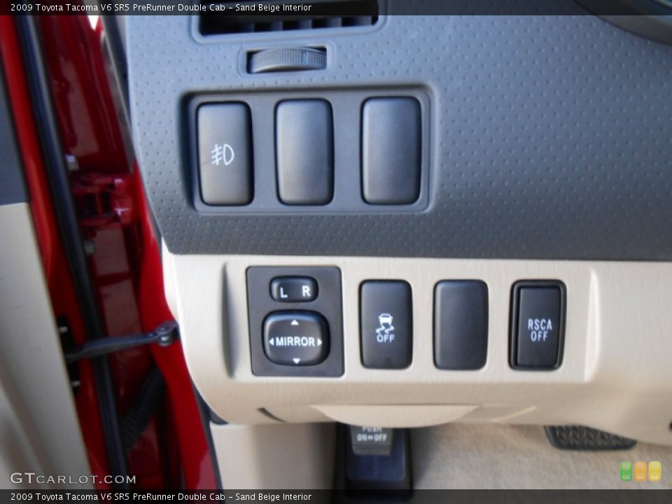 Sand Beige Interior Controls for the 2009 Toyota Tacoma V6 SR5 PreRunner Double Cab #78226364