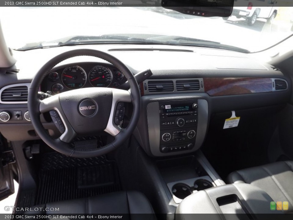 Ebony Interior Dashboard for the 2013 GMC Sierra 2500HD SLT Extended Cab 4x4 #78227239