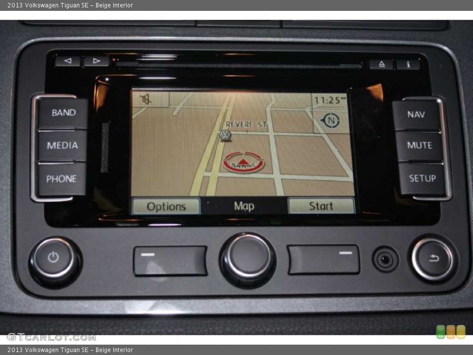 Beige Interior Navigation for the 2013 Volkswagen Tiguan SE #78227709