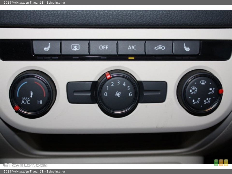 Beige Interior Controls for the 2013 Volkswagen Tiguan SE #78227752