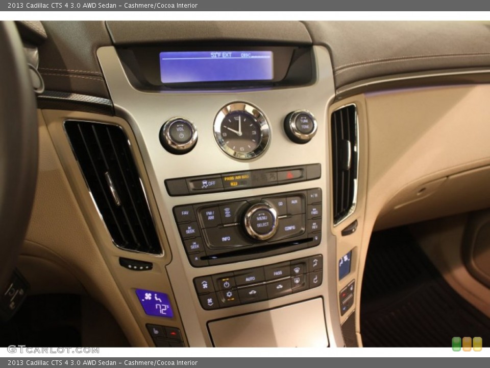 Cashmere/Cocoa Interior Controls for the 2013 Cadillac CTS 4 3.0 AWD Sedan #78228271