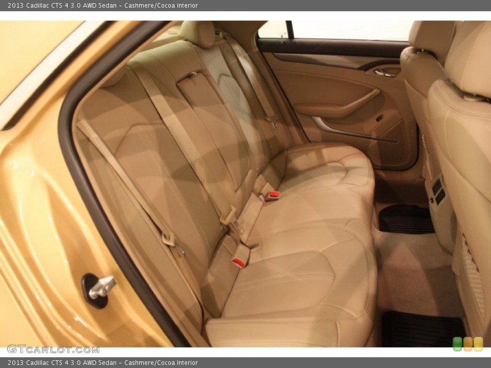 Cashmere/Cocoa Interior Rear Seat for the 2013 Cadillac CTS 4 3.0 AWD Sedan #78228370