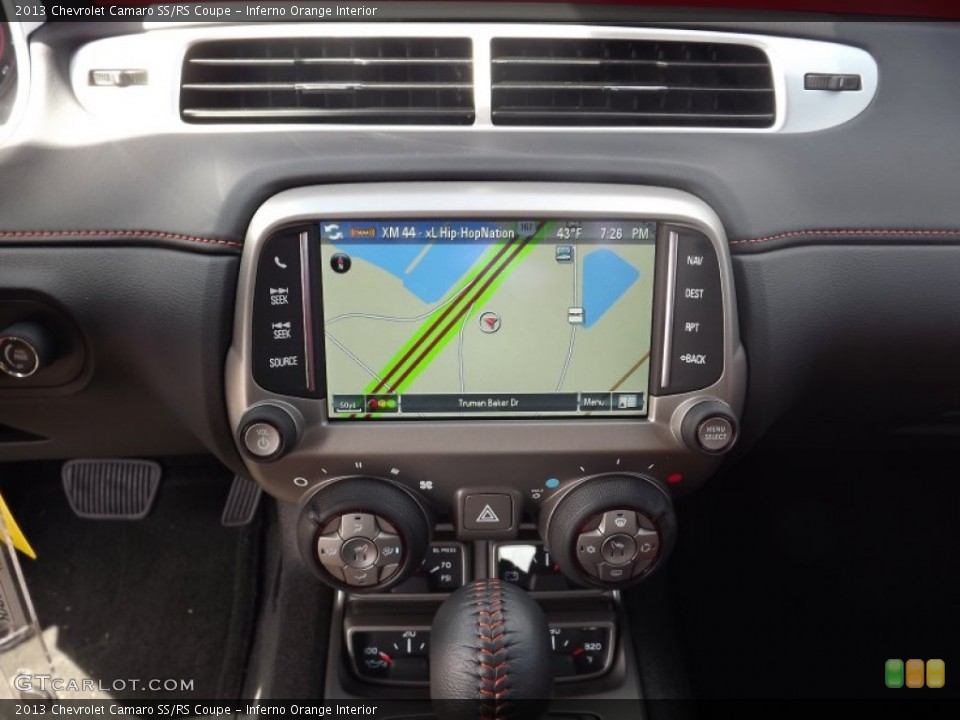 Inferno Orange Interior Navigation for the 2013 Chevrolet Camaro SS/RS Coupe #78228579