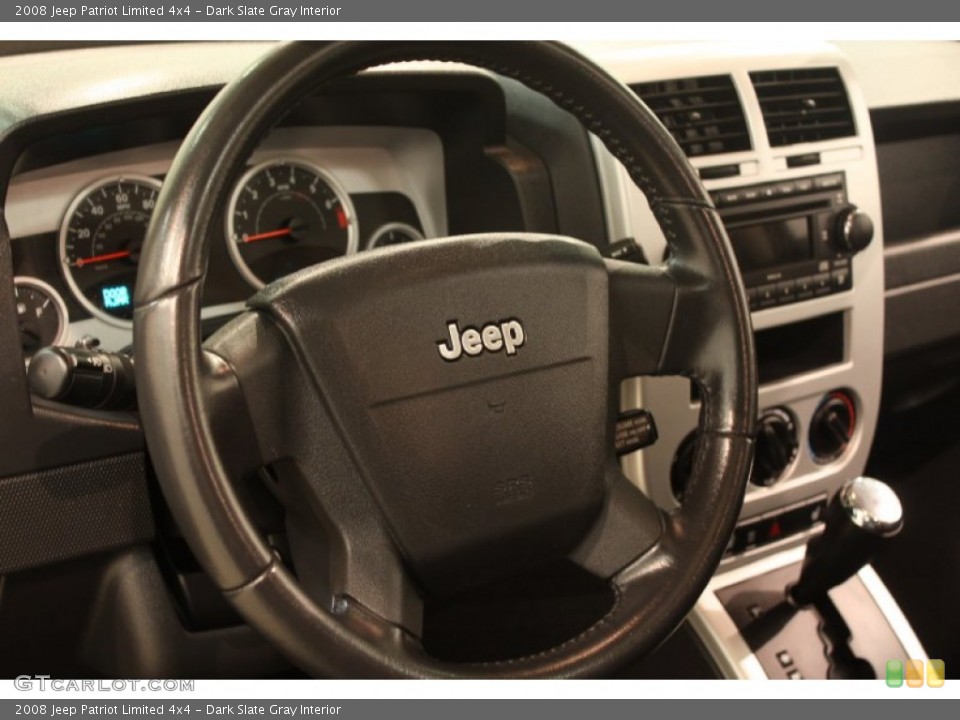 Dark Slate Gray Interior Steering Wheel for the 2008 Jeep Patriot Limited 4x4 #78228619