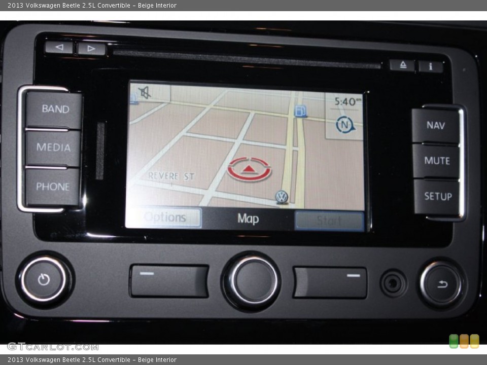 Beige Interior Navigation for the 2013 Volkswagen Beetle 2.5L Convertible #78228685