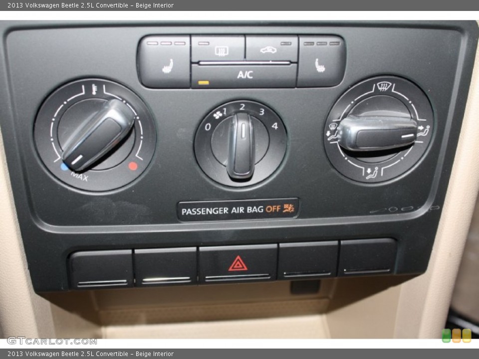 Beige Interior Controls for the 2013 Volkswagen Beetle 2.5L Convertible #78228736