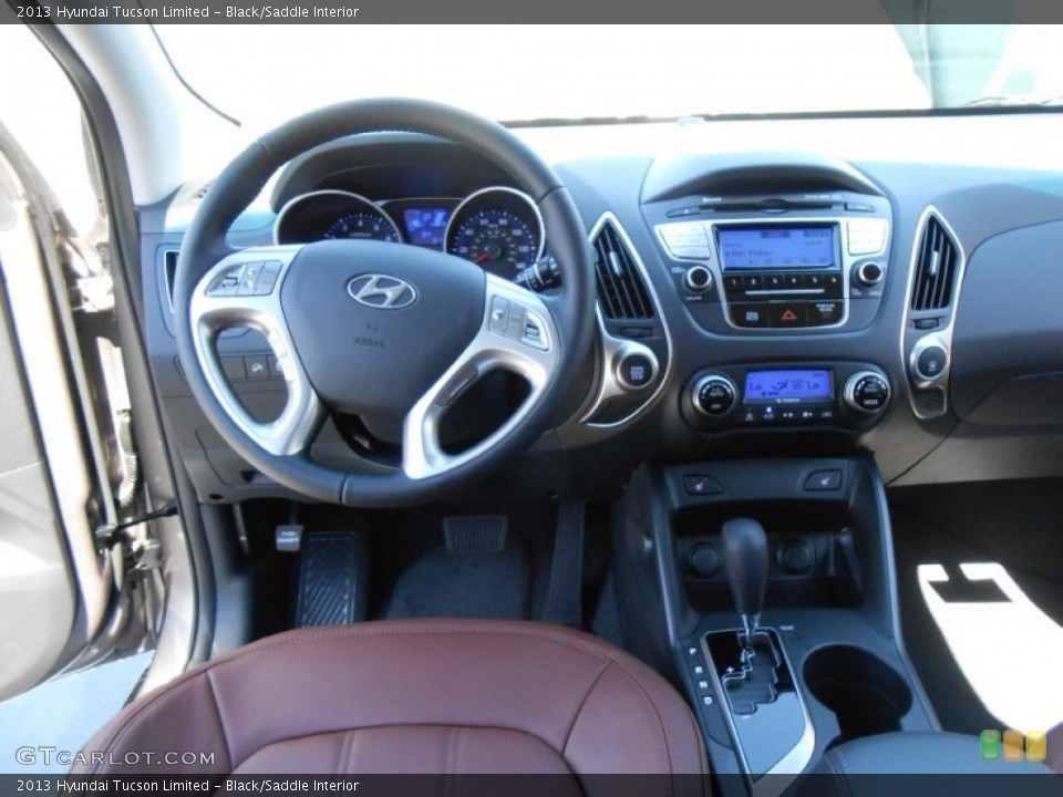 Black/Saddle Interior Dashboard for the 2013 Hyundai Tucson Limited #78230112