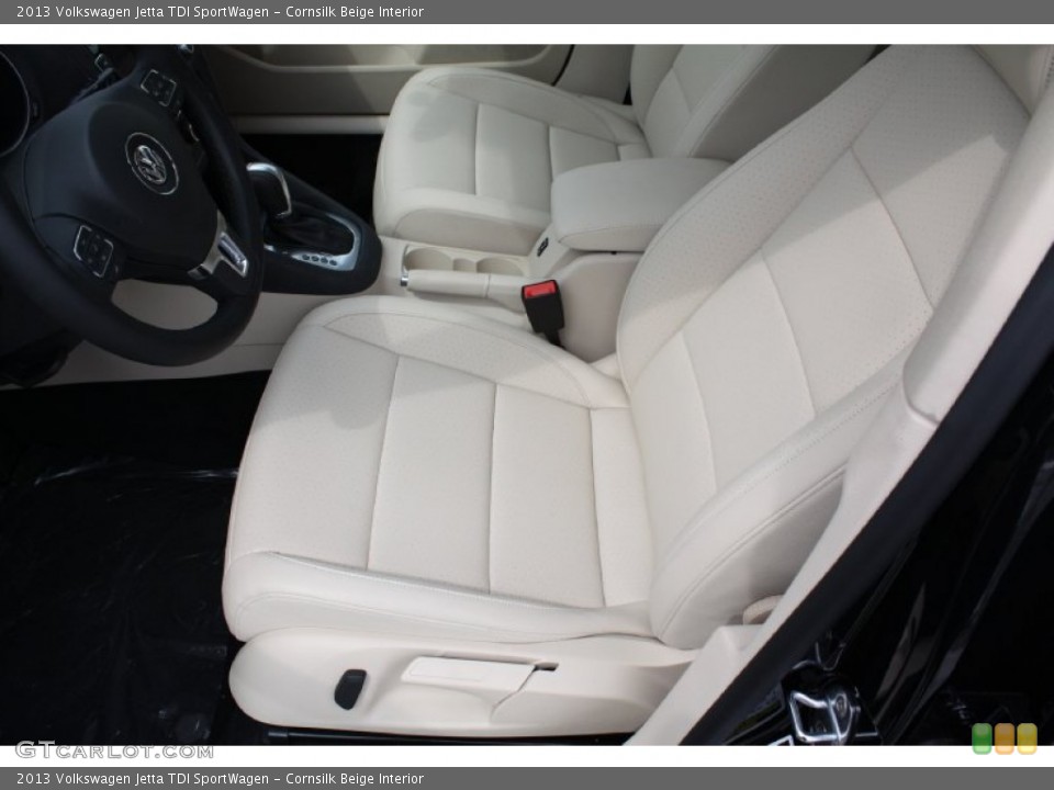 Cornsilk Beige Interior Front Seat for the 2013 Volkswagen Jetta TDI SportWagen #78230440