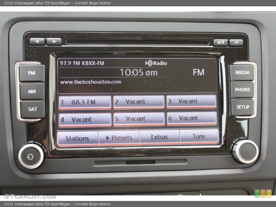 Cornsilk Beige Interior Audio System for the 2013 Volkswagen Jetta TDI SportWagen #78230545
