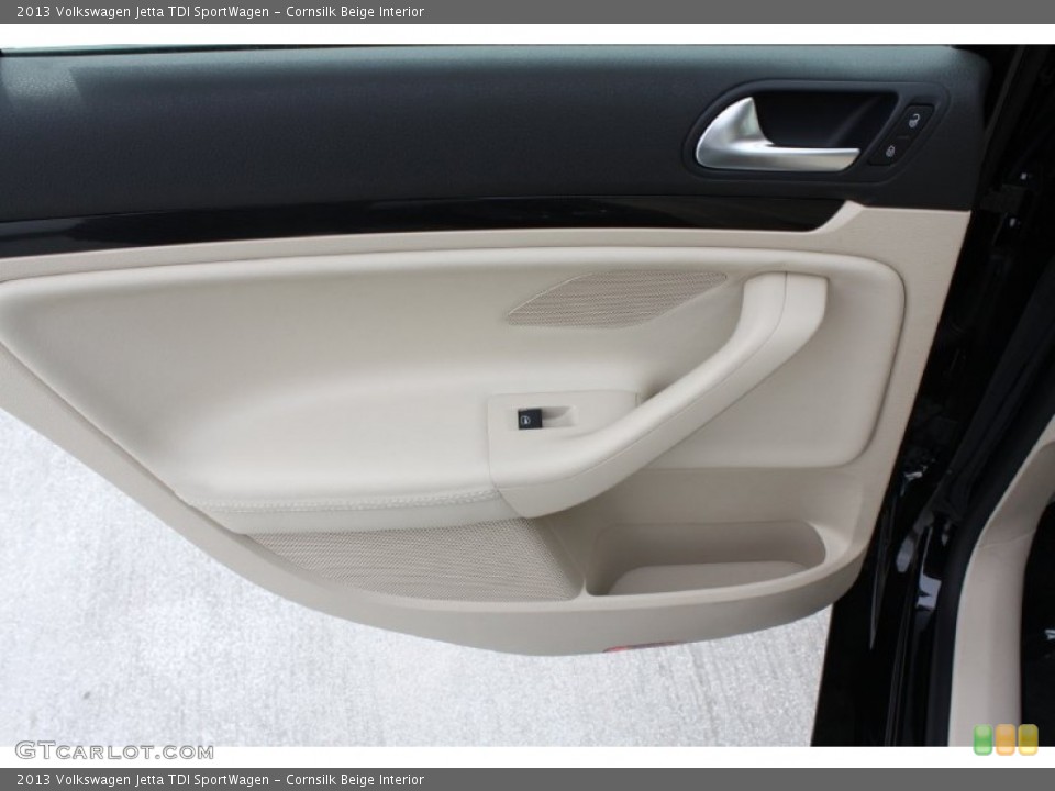 Cornsilk Beige Interior Door Panel for the 2013 Volkswagen Jetta TDI SportWagen #78230734