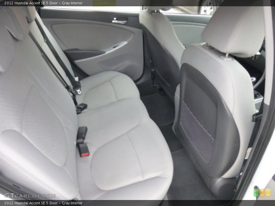 Gray Interior Rear Seat for the 2012 Hyundai Accent SE 5 Door #78231235