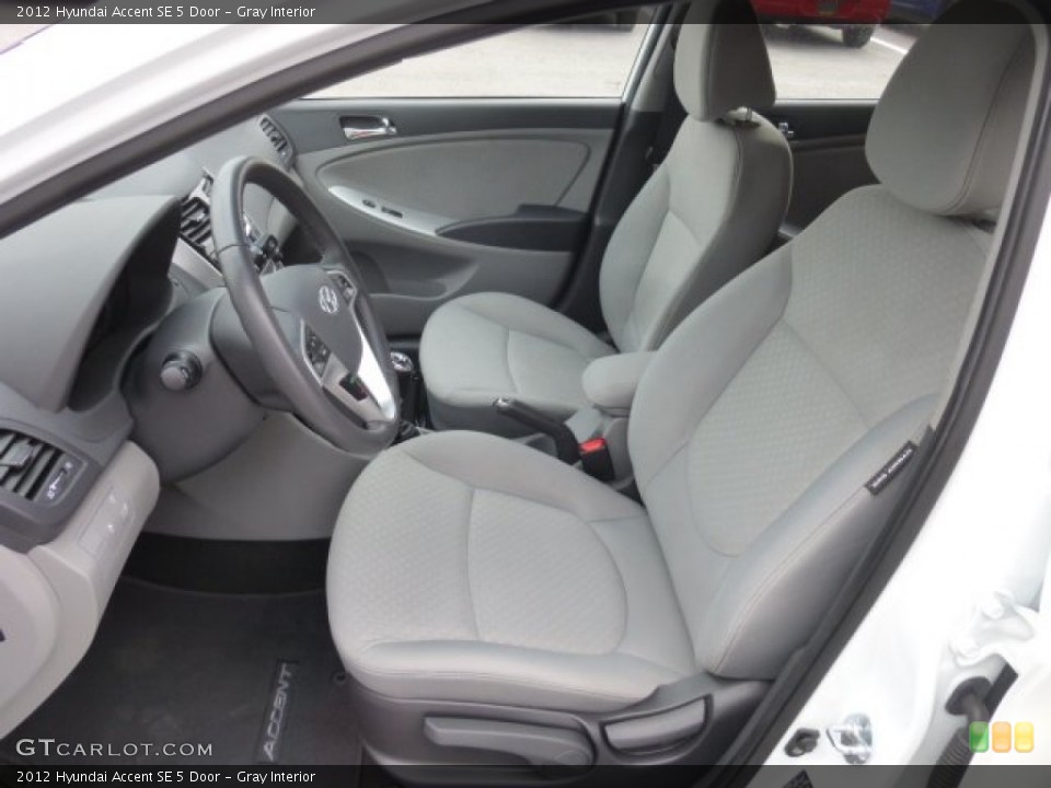 Gray Interior Front Seat for the 2012 Hyundai Accent SE 5 Door #78231278