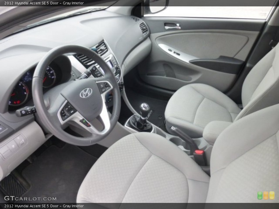 Gray Interior Prime Interior for the 2012 Hyundai Accent SE 5 Door #78231412