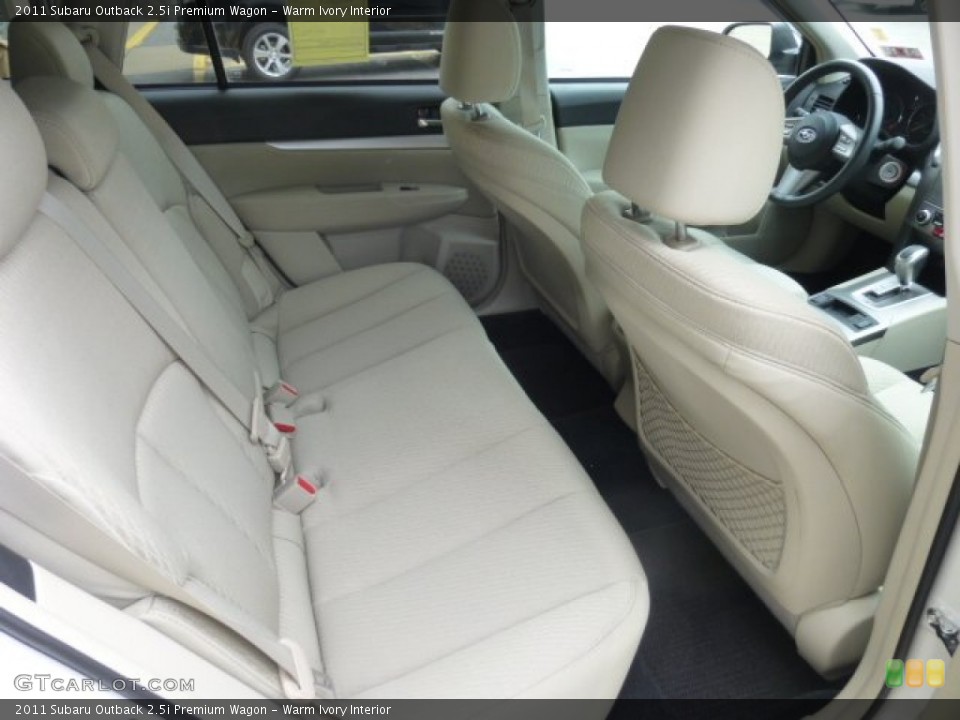 Warm Ivory Interior Rear Seat for the 2011 Subaru Outback 2.5i Premium Wagon #78231493