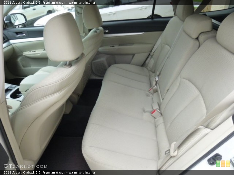 Warm Ivory Interior Rear Seat for the 2011 Subaru Outback 2.5i Premium Wagon #78231652