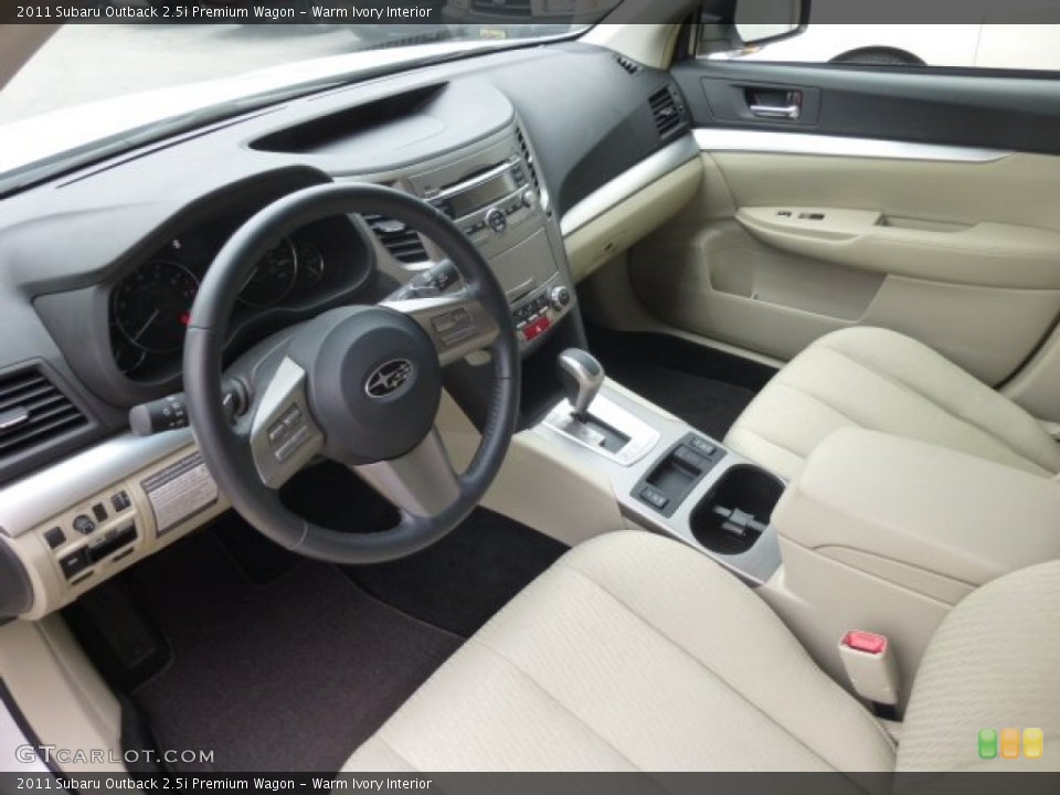 Warm Ivory Interior Prime Interior for the 2011 Subaru Outback 2.5i Premium Wagon #78231668