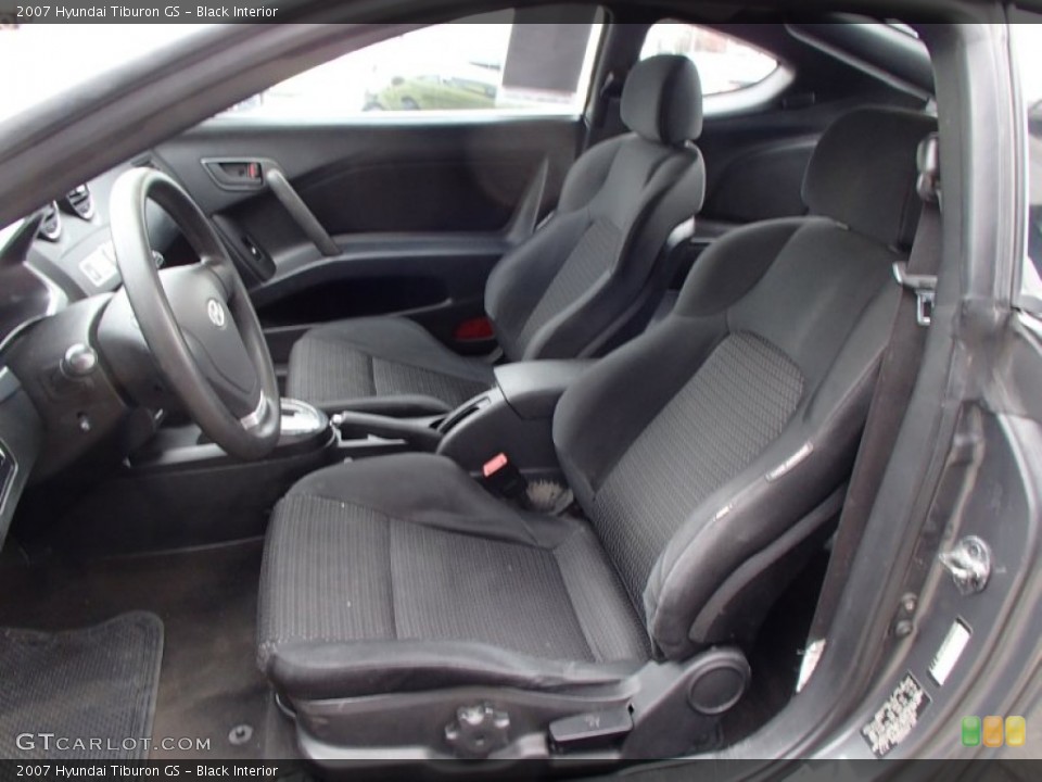 Black Interior Front Seat for the 2007 Hyundai Tiburon GS #78233095