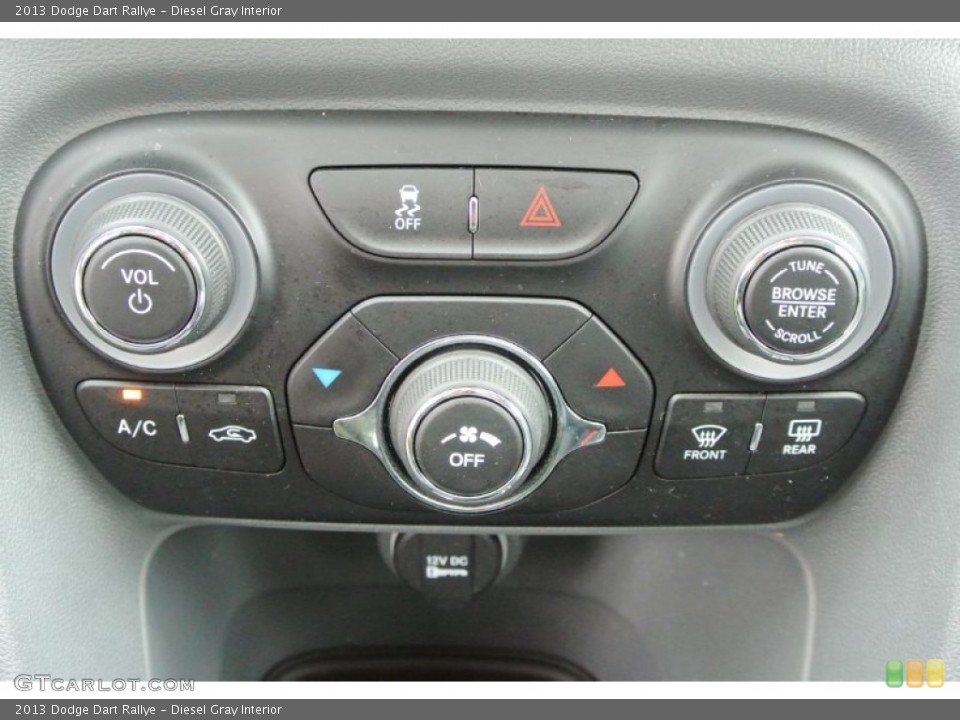 Diesel Gray Interior Controls for the 2013 Dodge Dart Rallye #78234562